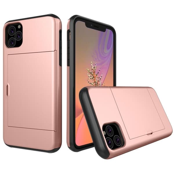 iPhone 11 Pro case with a card holder - Rose gold