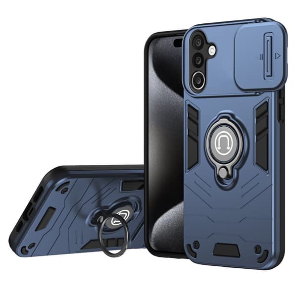 Samsung Galaxy A27 5G Case Slide Camshield Kickstand - Blue