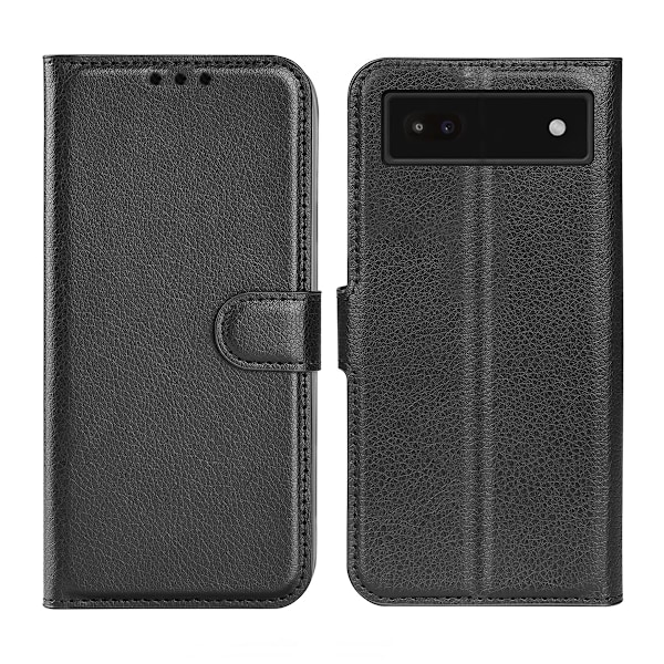 Google Pixel 6A Plånboksfodral med Stativ - Svart