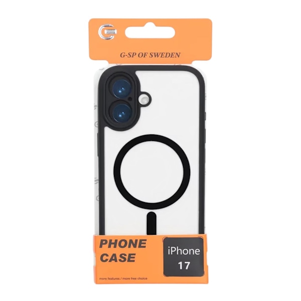 Case for iPhone 17 with MagSafe and Camera Protection with Black