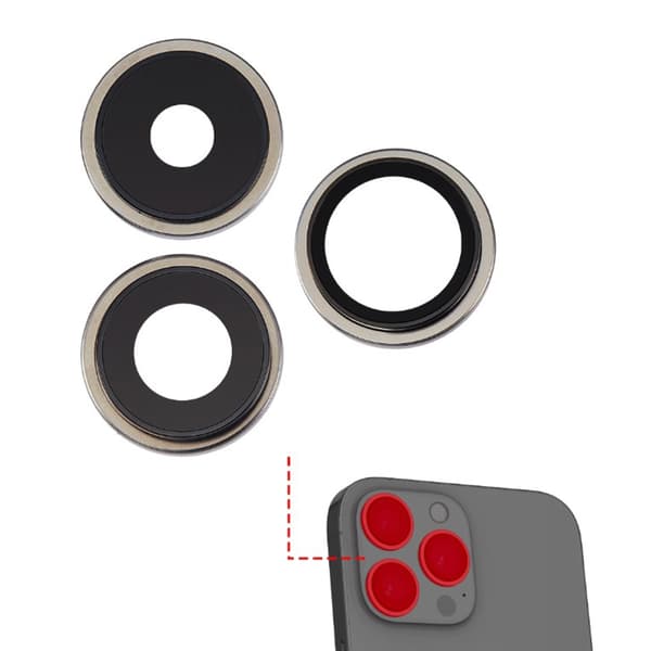Camera Lens with Metal Frame iPhone 15 Pro - Natural Titanium