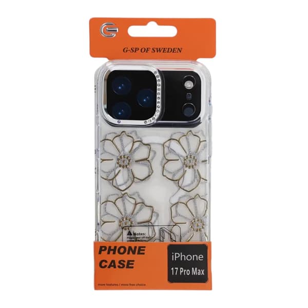 Case Magsafe for iPhone 17 Pro Max - Transparent with flowers