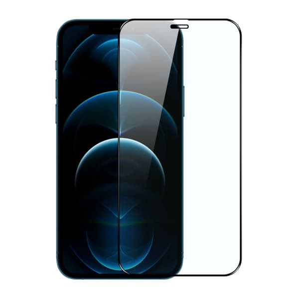 Screen Protector iPhone 12 Pro Max  - 3D Tempered Glass Black RV- Bulk with frame -20 pcs