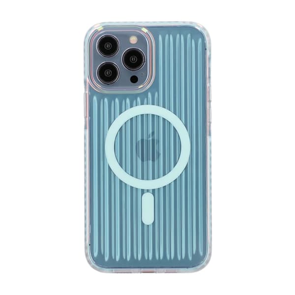 Shockproof Magsafe Case for iPhone 13 and 12 Pro Max - Blue Reflex