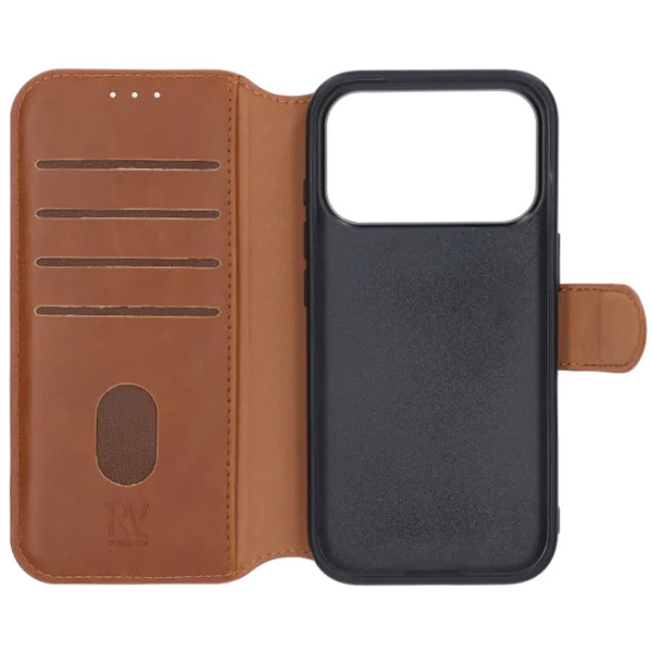 Rvelon Wallet Case for iPhone 17 Pro - Brown