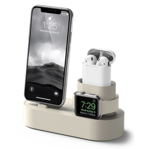 SiGN 3-in-1 Laddställ för iPhone, AirPods & Apple Watch - Beige