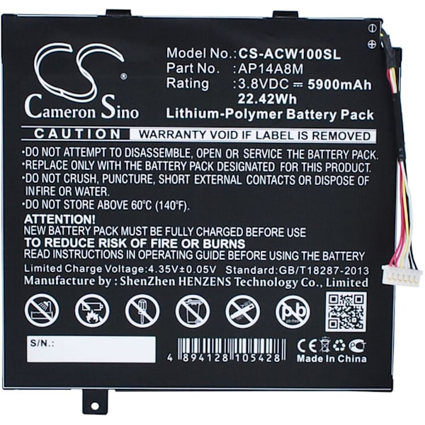 Battery for Acer A3-A20FHD etc