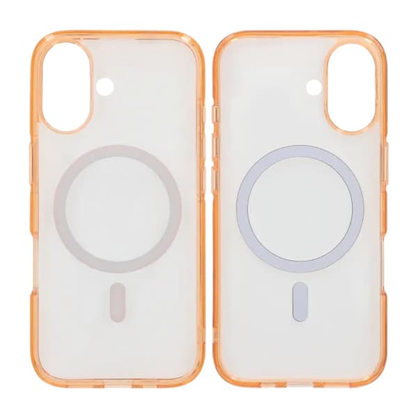 Mobile Case TPU Magsafe for iPhone 17 - Orange Transparent