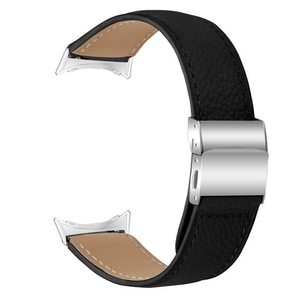 Google Pixel Watch 5/4/3/2 41mm Leather Watch Band - Black