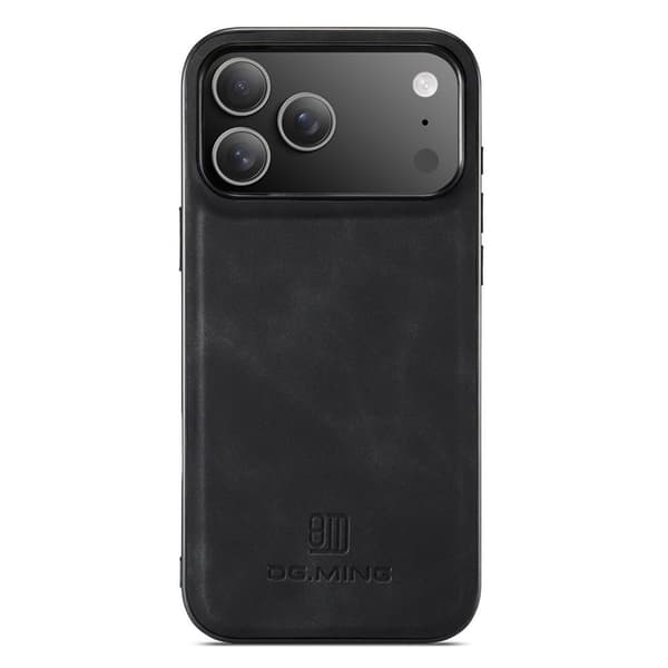 DG.MING iPhone 18 Pro Max / 17 Pro Max Case with PU-Leather - Black