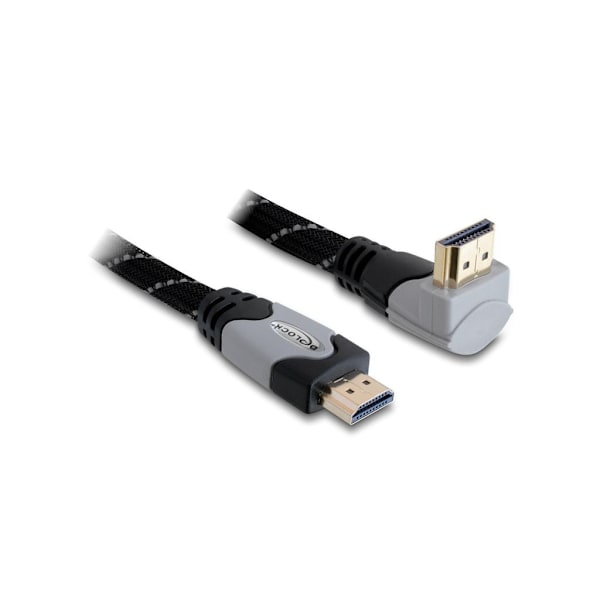 Delock High Speed HDMI Cable with Ethernet 4K, angled, 1m
