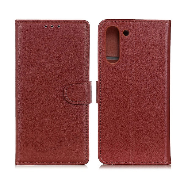 Samsung Galaxy S22 5G Plånboksfodral med Stativ - Brun