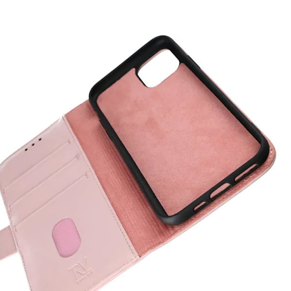 iPhone 11 Pro Plånboksfodral Läder Rvelon - Rosa