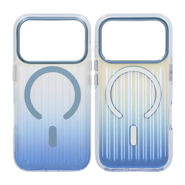 Corrugated MagSafe Mobile Case for iPhone 17 Pro Max - Blue