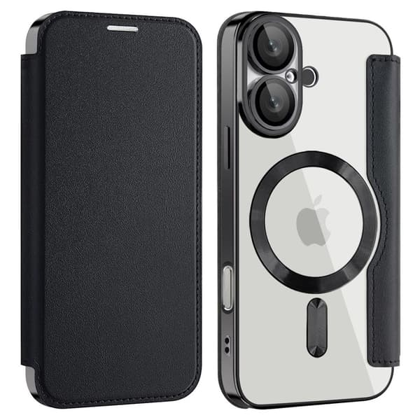 iPhone 16 Cover with card slots - Black