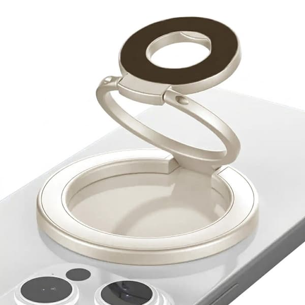 Foldable Double Magnetic Phone Ring Holder Gold