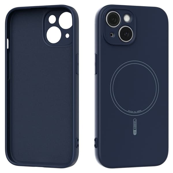 ABEEL iPhone 15 MagSafe Liquid Silicone Case - Dark blue
