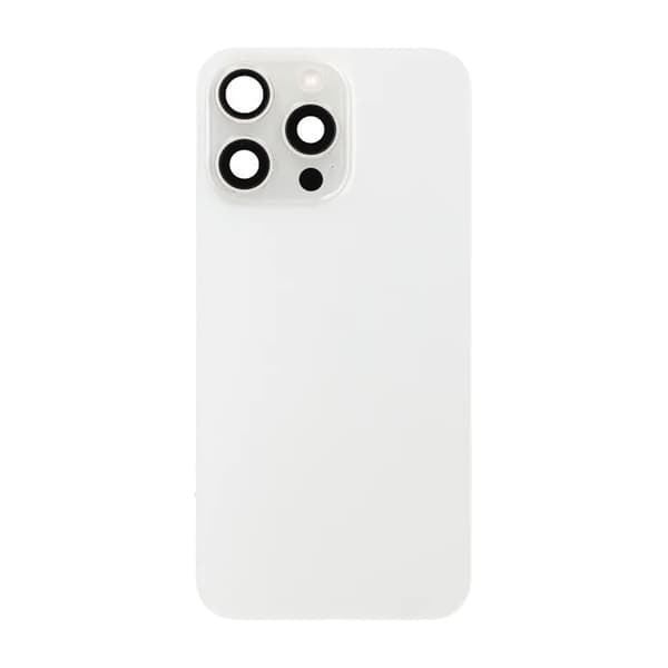 iPhone 15 Pro Max Baksida Glas Komplett OEM - Vit