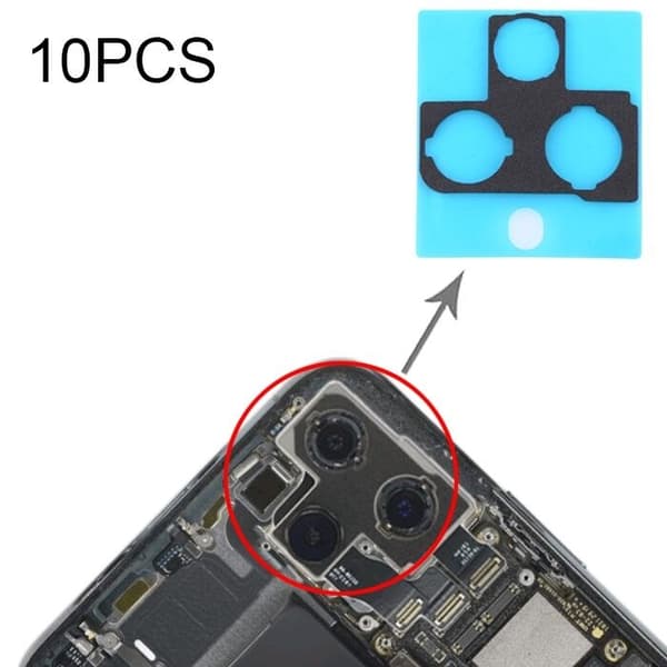 Original iPhone 11 Pro / 11 Pro Max Svamppackning till Bakkamera Svart