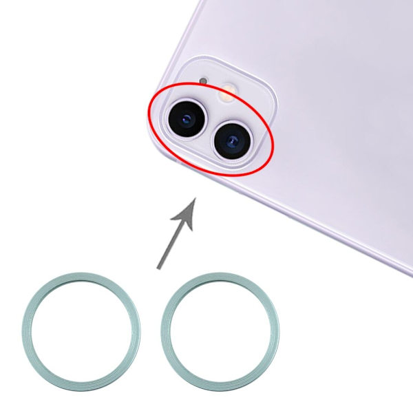 iPhone 11 Kameraring (2-pack) - Grön