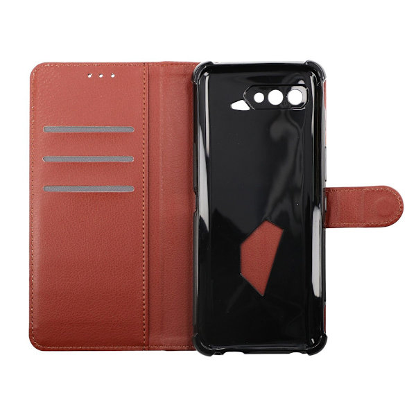 Asus ROG Phone 5s Plånboksfodral med Stativ - Brun