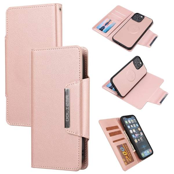 Detachable Wallet Case for iPhone 13 Pro - Pink