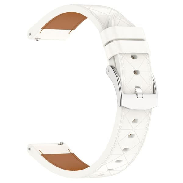Garmin Venu 2 Plus/Samsung Galaxy Watch7 etc. Watch Strap Leather – White