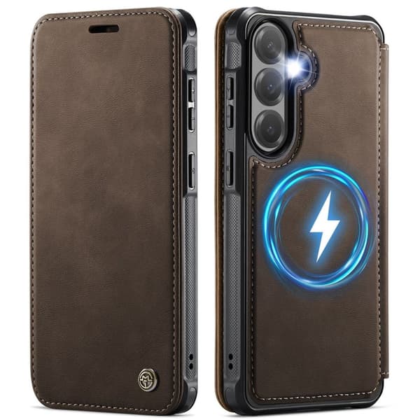 CASEME 053 Samsung Galaxy S26 Plus Wallet Cover MagSafe RFID blocking - Brown