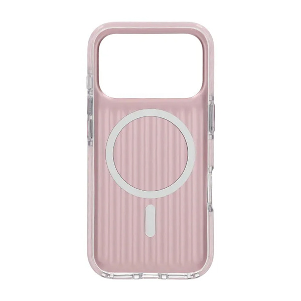 Corrugated Magsafe Mobile Case for iPhone 17 Pro - Pink