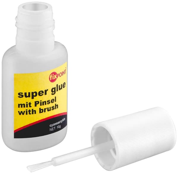 Superlim med pensel - Extra starkt Svart