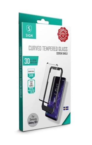 SiGN 3D Skärmskydd i Härdat Glas för Samsung Galaxy S9 Plus Svart