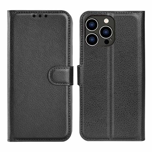 iPhone 15 Pro Max Plånboksfodral med stativ - Svart
