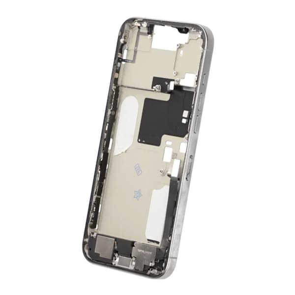 Middle frame with small parts for iPhone 16 Pro Max - White Titanium OEM