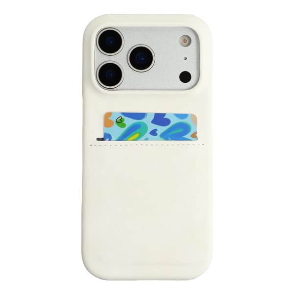 iPhone 18 Pro Max/17 Pro Max Case with Card Slot - White