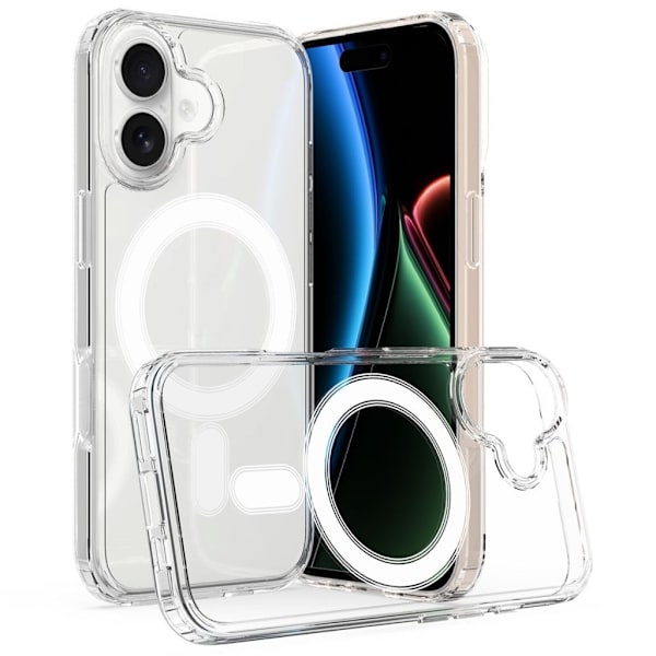 iPhone 17 clear case compatible with MagSafe (TPU + acrylic back) - clear