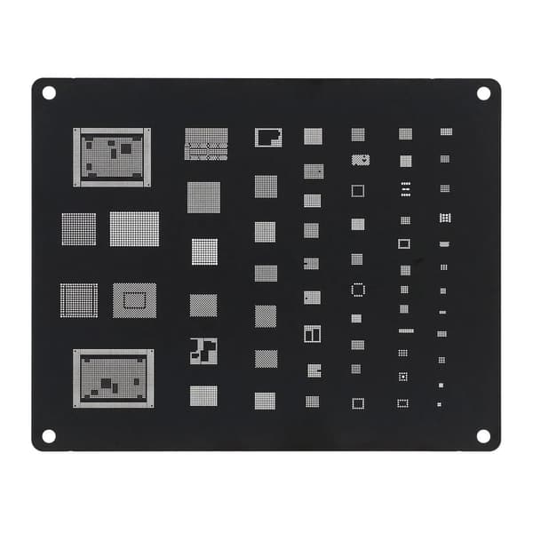 BGA Reballing Stencil kit set For iPhone 15/15 Pro/15 Pro Max/15 Plus Black Steel CPU IC Chip Tin Soldering Net
