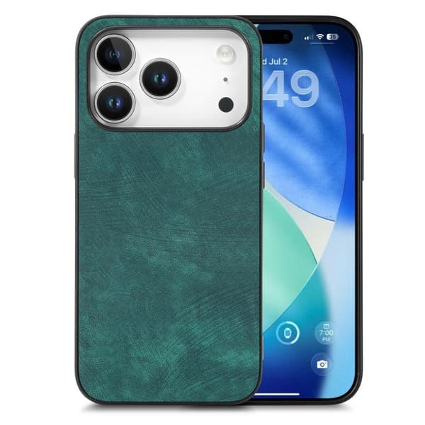 Case in PU-leather iPhone 18 Pro, iPhone 17 Pro - Green