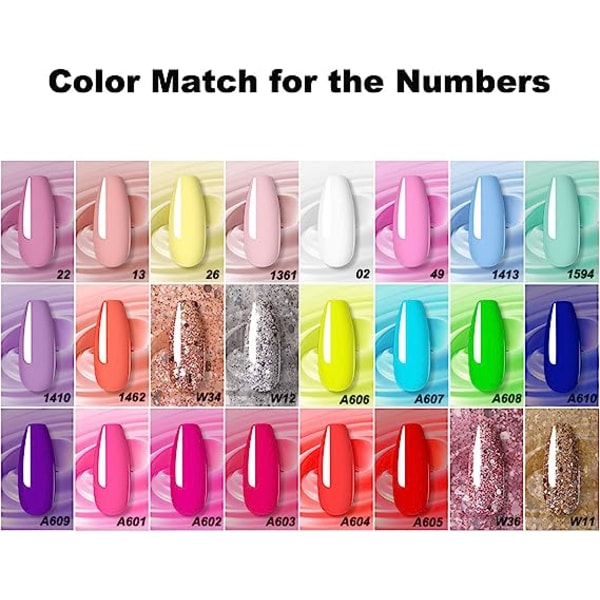 24 färger UV Gel Nagellack Set