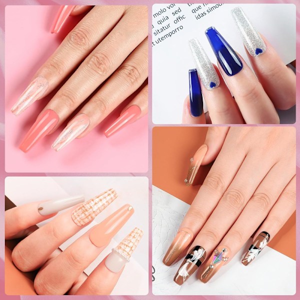 Complete semi permanent nail kit, 20 colors semi permanent nail polish 36W LED nail lamp