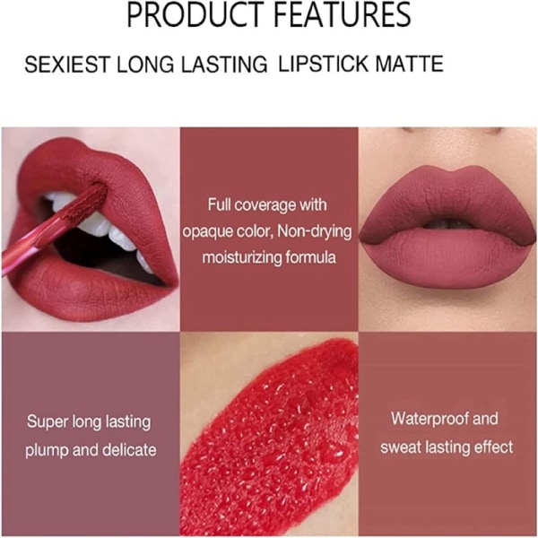 3st Matte Liquid Lipstick Set Liquid Nude Tones Lipstick Non