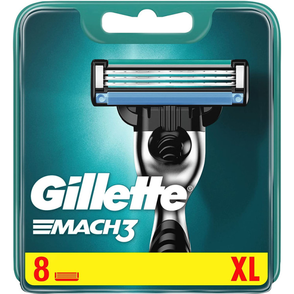Gillette Mach3 rakblad för män, 8-pack