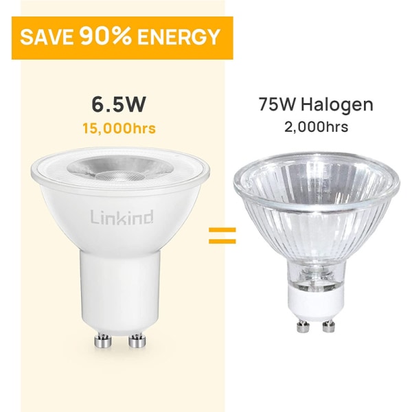 LED-lampa Halogenlampa 36° 0W 70W Varmvit Paket om 5