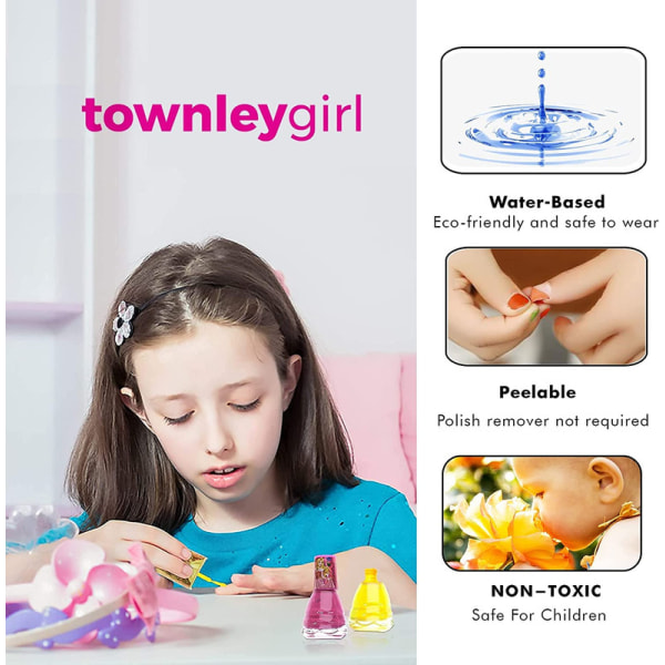 Disney Princess - Townley Girl Nontoxic Water Based Quick Dry  for Kids 12pcs