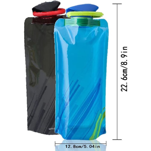 Foldable Water Bottle,PIVHWIR 4pcs Foldable Reusable Sports  700ml
