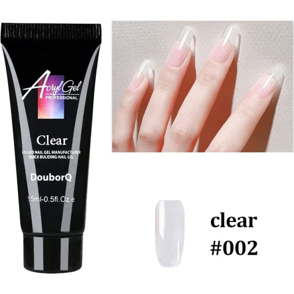 Nail Extension Gel, Anself 3st 15ml Gel Nail Extension + 48st Quick Building Form