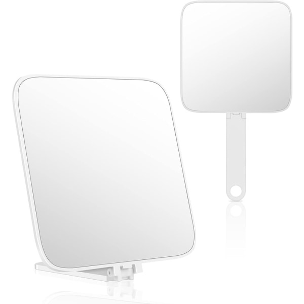 Large Hand Mirror, Portable Makeup Mirror with Handle, (5.5 Inches Square)