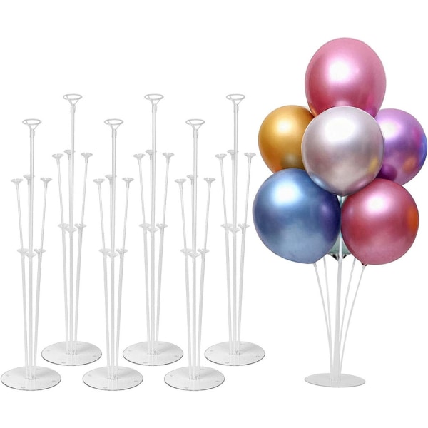 7 Pieces Balloon Stand,Vorhot Balloon Stand,3 Tier Transparent Balloon Holder Set