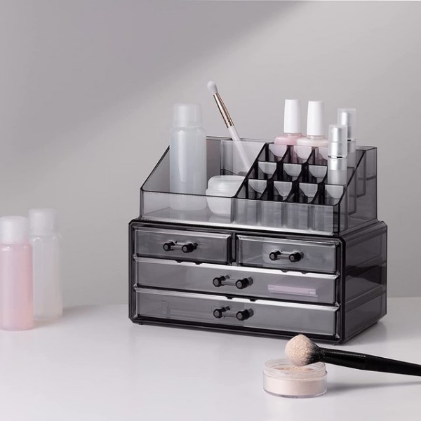 Kosmetisk organizer - Transparent förvaringslåda i akryl