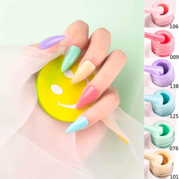 Macaron UV Nagellack Set 12 St Pastellfärgad UV Gel Nagellack Set