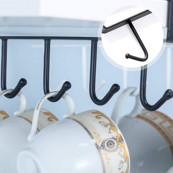 Cup Holder, Cabinet Insert Cup Holder, Hook Sticker, Cabinet Hanging Racks for Cups, Mugs,